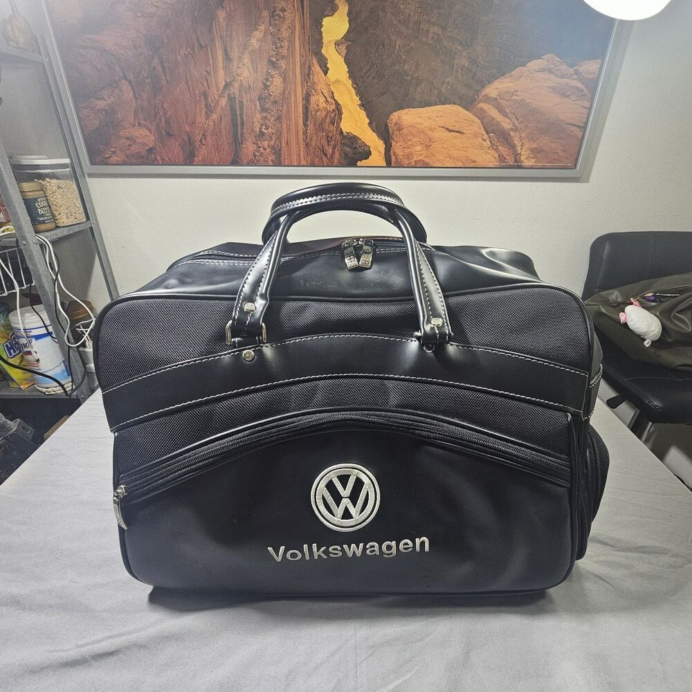 RARE JDM Volkswagen Golf Boston Bag Black Duffle Travel Luggage VWBB-2472 LEZAX